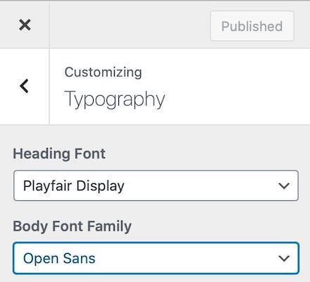 Typography Options