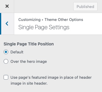 Single-page-settings
