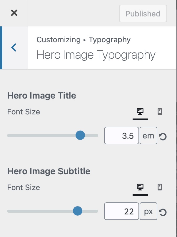 Hero Image Typography