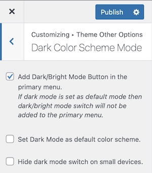 Dark Mode Options
