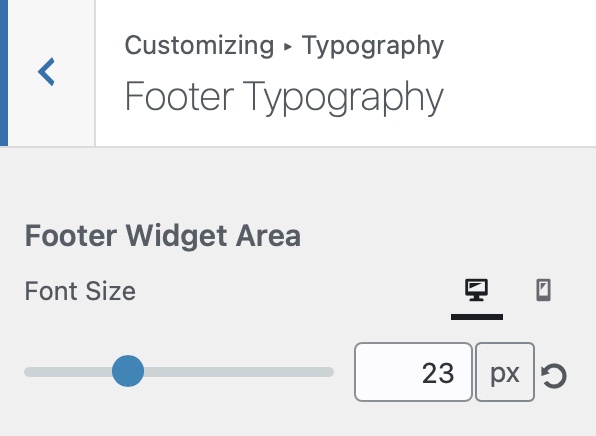Footer Typography
